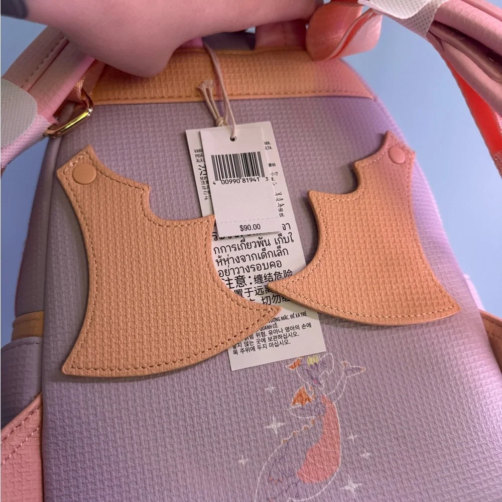 Loungefly & DISNEY PARKS EXCLUSIVE-Figment Backpack - Pink and Lavender - Picture 4 of 4